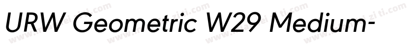 URW Geometric W29 Medium字体转换